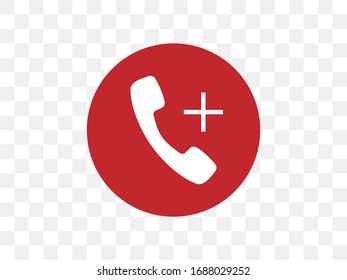 Emergency call icon. Vector illustration, flat design.