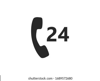 Emergency call icon. Vector illustration, flat design.