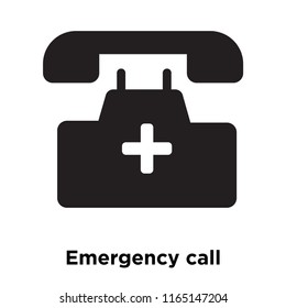 Emergency call icon vector isolated on white background, Emergency call transparent sign , medical health symbols