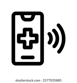 emergency call icon. vector line icon for your website, mobile, presentation, and logo design.