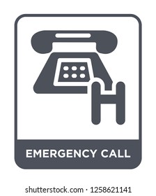 emergency call icon vector on white background, emergency call trendy filled icons from Medical collection, emergency call simple element illustration