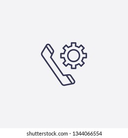emergency call icon.Outline emergency call vector, illustrated icon for modern web and mobile design