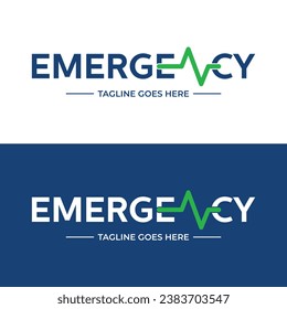 emergency call, emergency light icon vector template logo, Blue Cross Sign with Half Circle Line Medical Logo Health Icon isolated on White Background. Flat Vector Logo Design Template Element