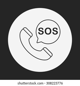 emergency call line icon