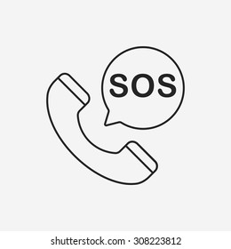 emergency call line icon