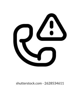 emergency call line icon. Clean and minimalist vector icon for websites, mobile apps, presentations, and logos. Fully scalable and customizable for any project.