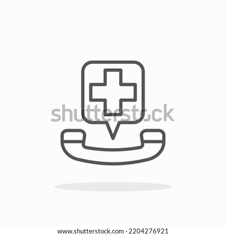 Emergency Call line icon. Editable stroke and pixel perfect. Can be used for digital product, presentation, print design and more.