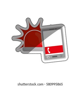 Emergency call line icon vector illustration graphic design