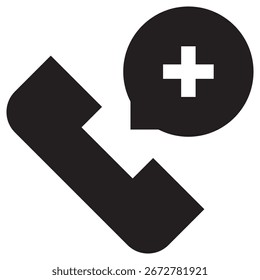Notruf Modernes Vektorsymbol - Minimale Illustrationssymbolvorlage für Web Mobile App UI Design