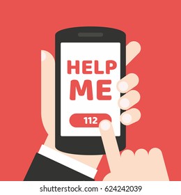 Emergency call number 112 - concept