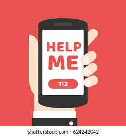 Emergency call number 112 - concept