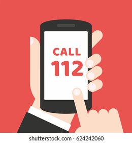 Emergency call number 112 - concept
