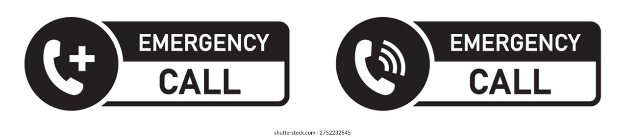 Emergency call number icon vector illustration