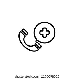Emergency call outline icons. Vector illustration. Isolated icon suitable for web, infographics, interface and apps.
