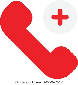 Emergency Call Phone Icon Vector Flat Illustration