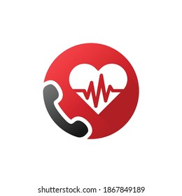 emergency call with pulse icon