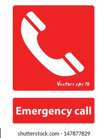 Emergency Call Sign Stock Vector Royalty Free 147877829