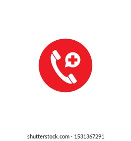 Emergency call vector icon illustration design 