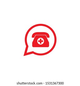 Emergency call vector icon illustration design 