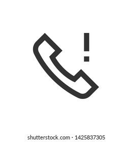 Emergency call vector icon, monocolor symbol