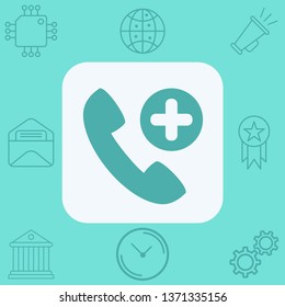 Emergency call vector icon sign symbol
