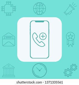 Emergency call vector icon sign symbol