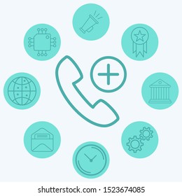 Emergency call vector icon sign symbol