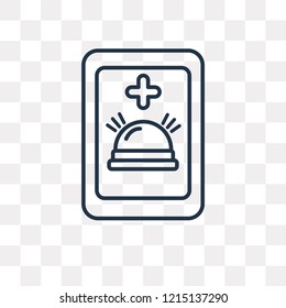 Emergency call vector outline icon isolated on transparent background, high quality linear Emergency call transparency concept can be used web and mobile