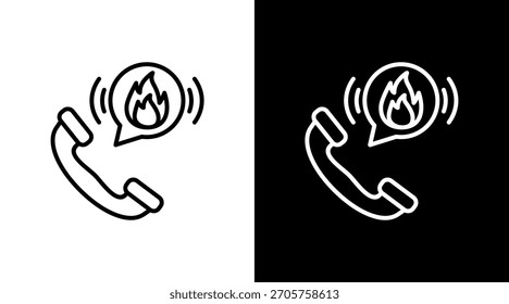 White Icon Set Vector für Notruf