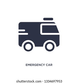 emergency car facing right icon. Simple element illustration from mechanicons concept. emergency car facing right editable symbol design on white background. Can be use for web and mobile.