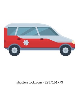 Emergency car icon cartoon vector. Vehicle ambulance. Medical transport