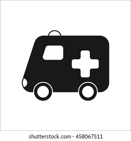 Emergency car symbol sign simple icon on background