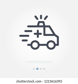 emergency car vector icon