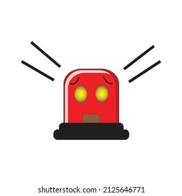 emergency cartoon vector illustration with white background