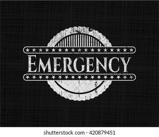 Emergency chalkboard emblem