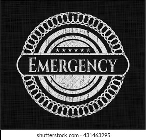 Emergency chalkboard emblem