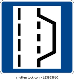 Emergency check-in. Vector road sign Germany.