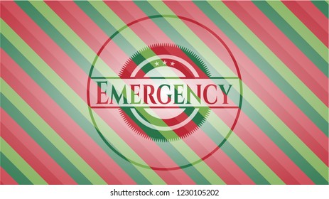 Emergency christmas badge.