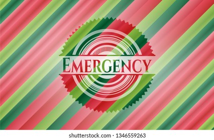 Emergency christmas emblem background.
