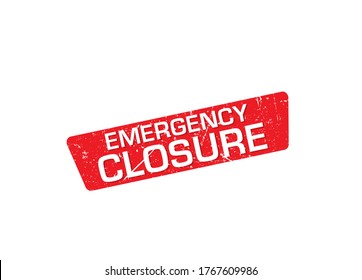 Sello de cierre de emergencia o diseño de letreros