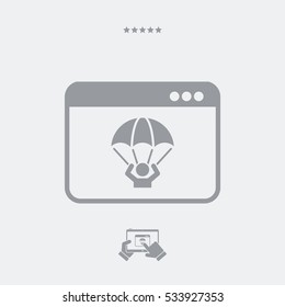 Emergency computer assistance - Vector flat icon