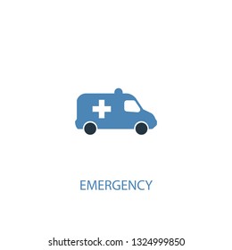 Emergency concept 2 colored icon. Simple blue element illustration. Emergency concept symbol design. Can be used for web and mobile UI/UX