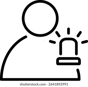 Emergency contact line icon for apps and websites