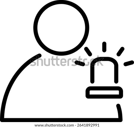 Emergency contact line icon for apps and websites