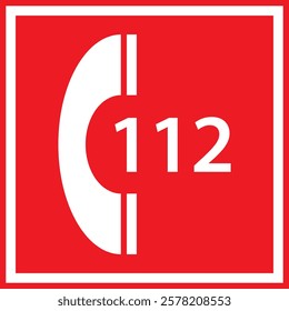 Emergency contact sign. Emergency call icon. SOS emergency call. Emergency message. SOS icon.112 calling. Hotline concept. First aid