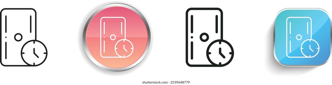 Icono de anticoncepción de emergencia. Diseño de estilo lineal delgado, regular y de Botón aislado sobre fondo blanco