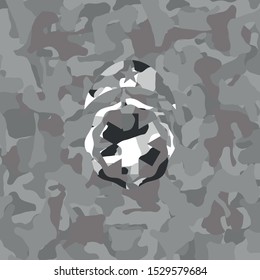 emergency cross icon inside grey camo emblem
