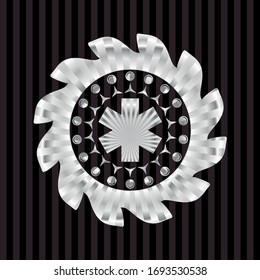 Notkreuz-Symbol im Silber-Emblem
