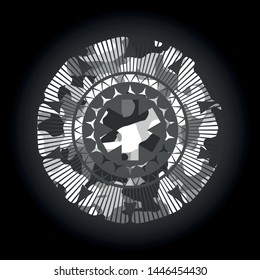 emergency cross icon on grey camo texture