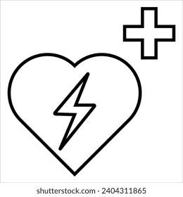 Emergency Defibrillator, Emergency web icon in line style
